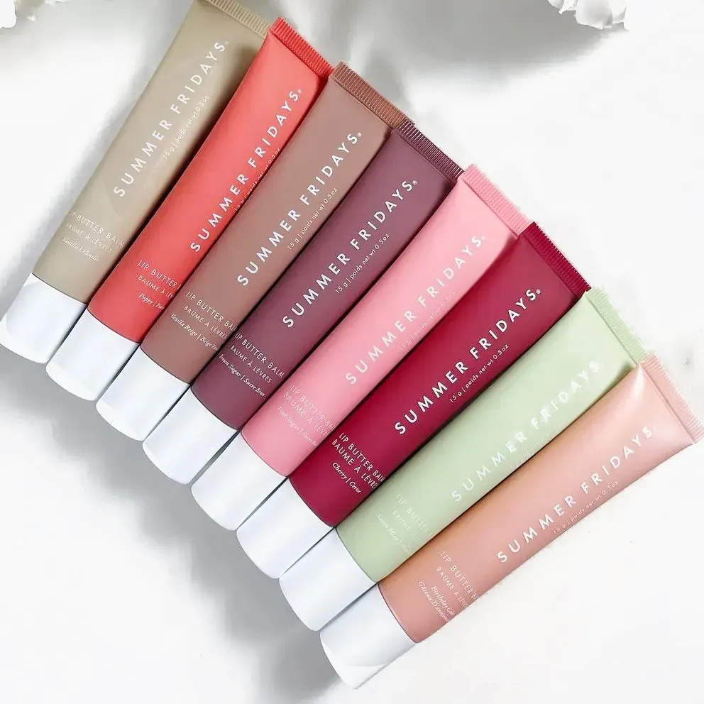Lip Butter 15g Summer Fridays Pink Sugar Vanilla BeigeLip Birthday Cake Balm Liquid Lipstick Moisturizes Smooth Makeup Lips Glaze Lip Gloss Oil Jelly 
