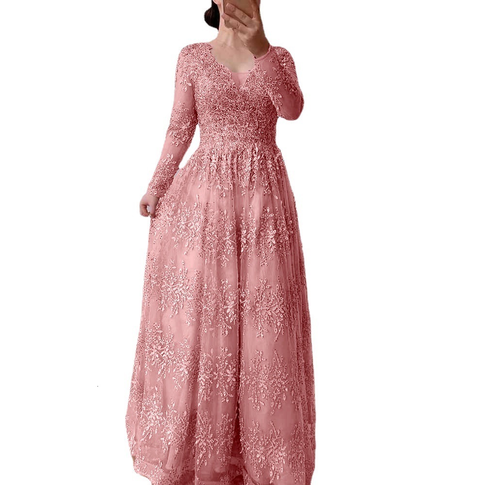 New winter dress sexy lace long dress wedding dress long dress mothers wedding dress