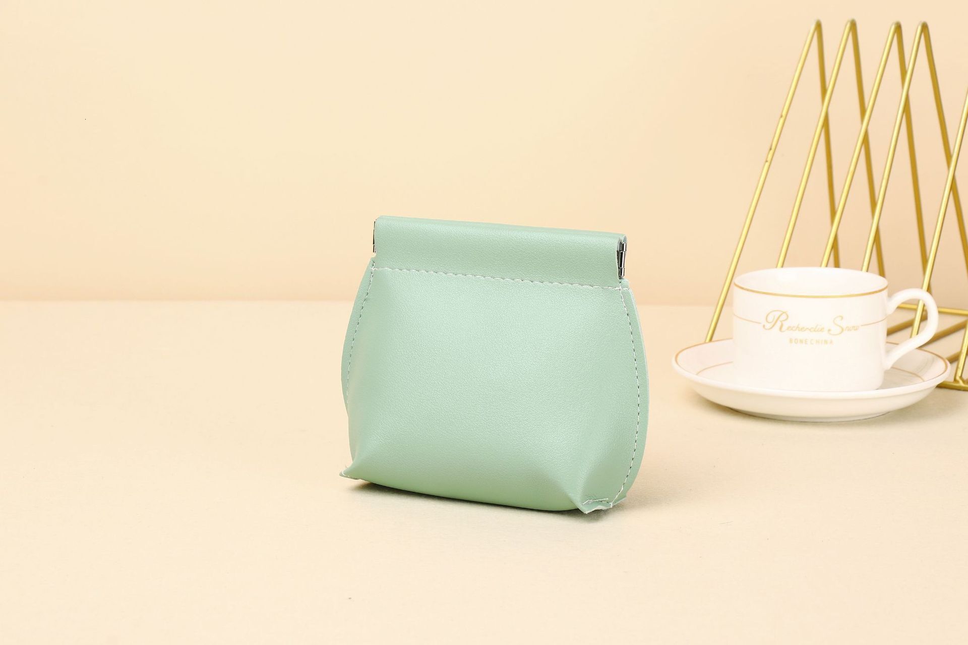 New waterproof leather candy colored coin purse makeup key multifunctional portable storage bag designer men's key bag women's wallet