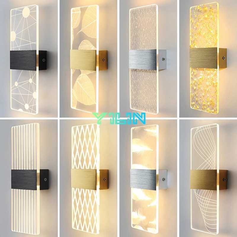 Indoor Acrylic Wall Lamp 6W Modern LED Wall Light Nordic Sconce Lamps Balcony Aisle Bedside Lights For Home Decoration AC85-265VXJ250526