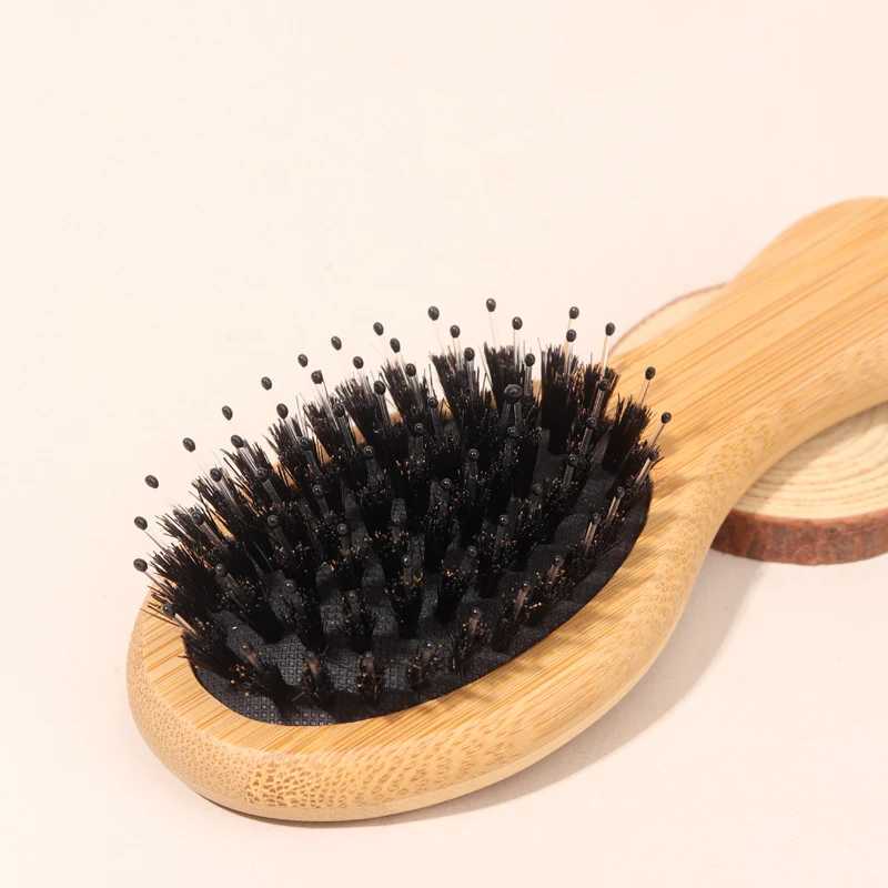 Bamboo Mini Airbag Comb Anti Static Air Cushion Hair Brush Reduce Hair Loss Hair Care Styling Comb Women Styling Tools R250526