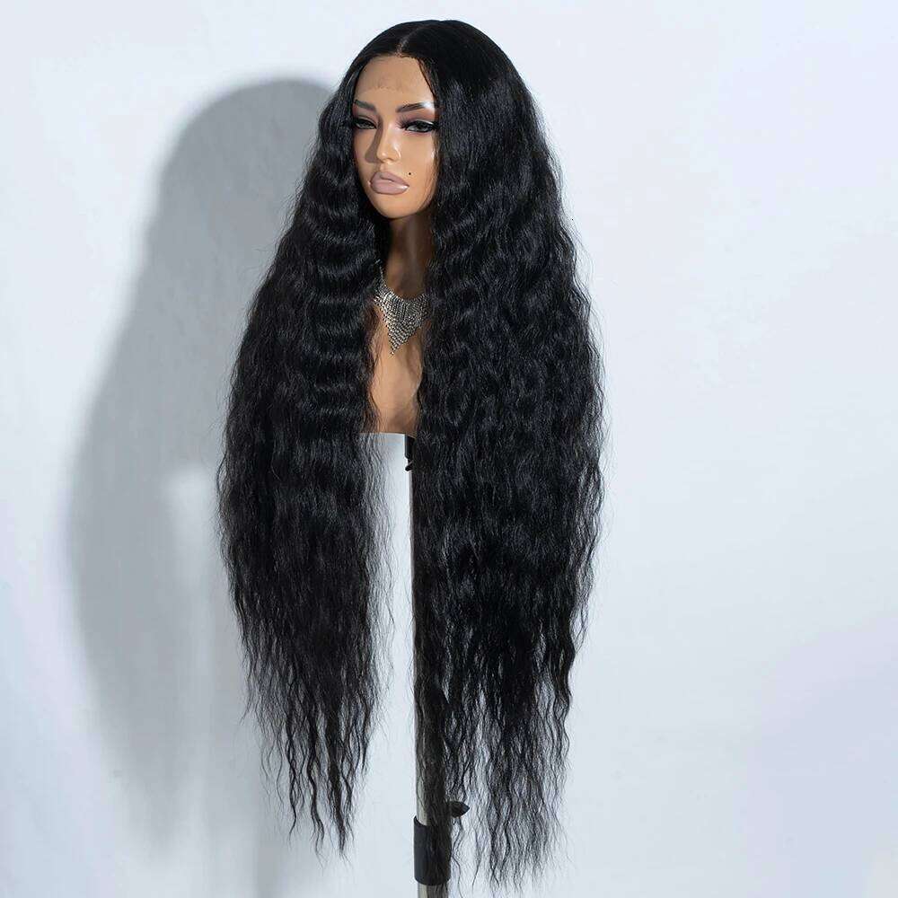 Wigs For Black Women Long Curly Hair 42 Inch Cosplay Blonde Ombre Front Synthetic Lace Wig