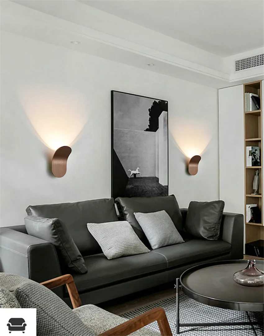 LED Indoor Aluminium Wall Lamp Living Room Decorative Lighting Fixture for Home Loft StaircaseXJ250526
