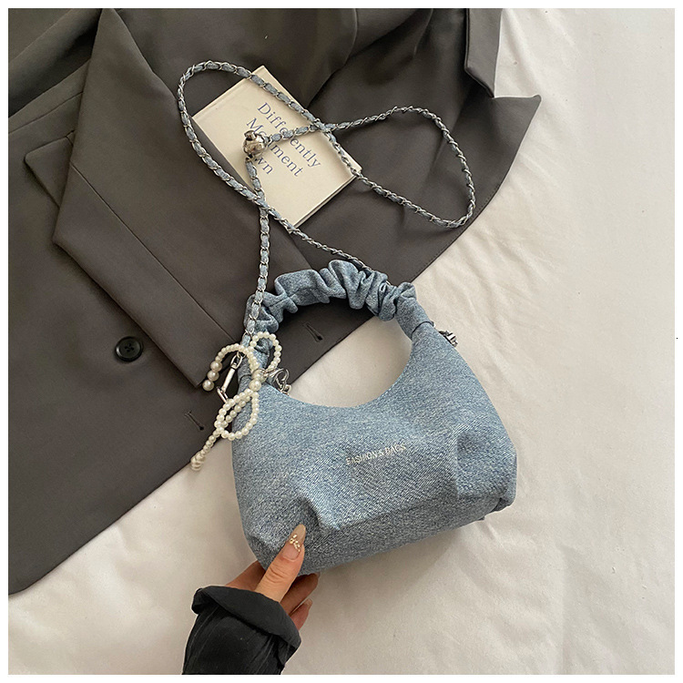 Yuezi Pleated Dumpling Handbag for Women 2025 Summer New Underarm Versatile Stylish Chain Crossbody Bag