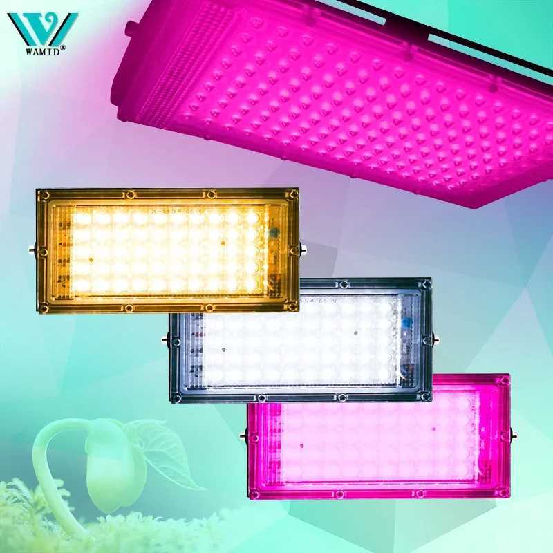 50W 100W LED Grow Light for Indoor Plants AC220V Full Spectrum Veg and Bloom Switch IP65 Waterproof Floodlight Plant Growing XJ250526