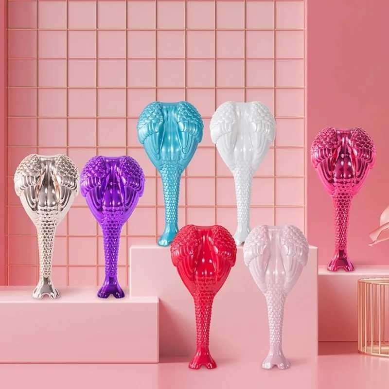 Angel Wing Long handle Hair Comb Magic Detangling Hair Brush Detangler Anti-static Soft teeth Protect scalp Wet dry adapt R250526