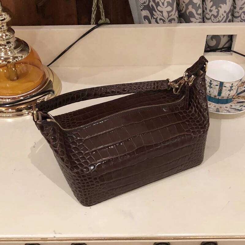Square Alligator Box Handbags Retro PU Leather Shoulder Bags For Women 2024 Solid Color Clutch Bolsa Feminina Sac