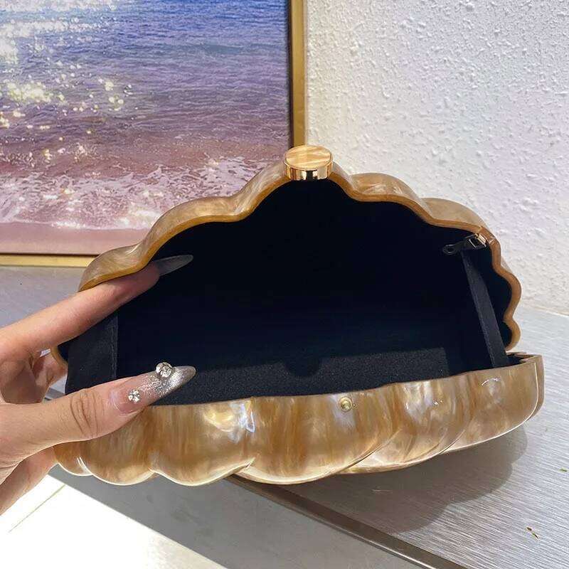 brown 2025 New stone-textured imitation Irregular Women Handbag Fashion Evening Bag Wedding Party Clutch Shoulder bag