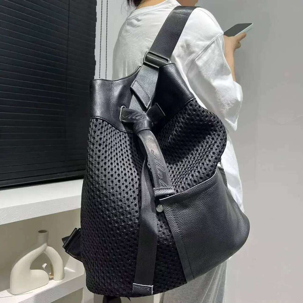 Women's Bags Designer Ladies' Fashionable Nylon Ed Fabric Backpack With Large Capacity Splicing Casual Shoulder Bag