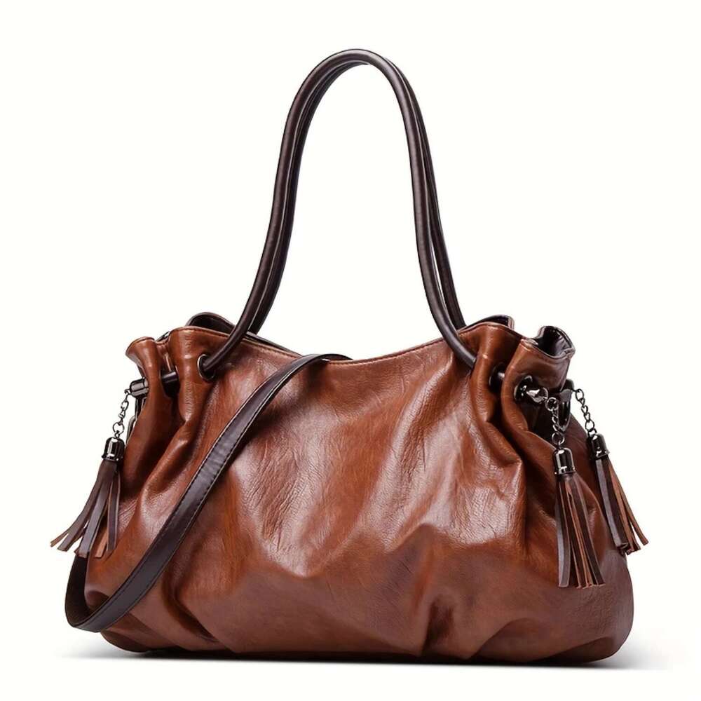 Vintage Soft Tote Large Capacity Shoulder Bag Women s Retro Handbag Purse For Commute bag