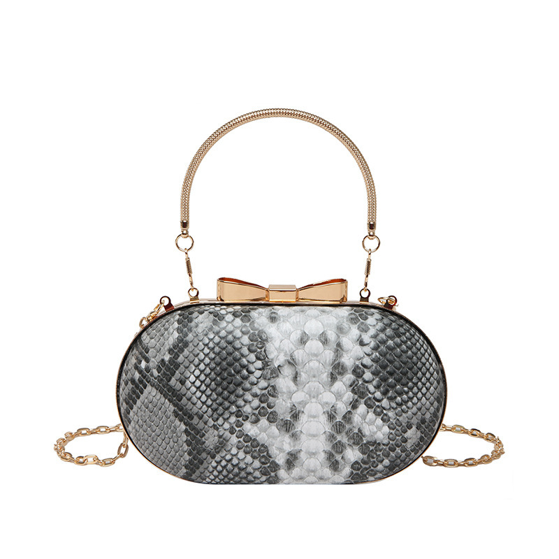 Snake Skin Pattern Personality Fashion High-end Luxury Women's Chain Crossbody Shoulder Bag