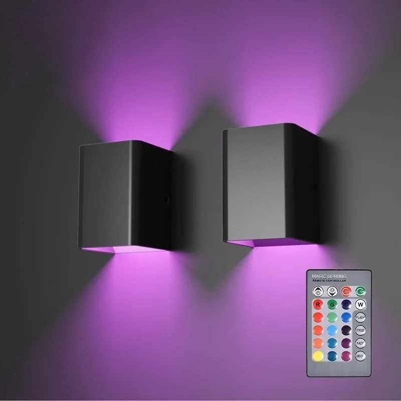 2025 Bedside Lamp Wall Lamp Bedroom Nordic New RGB Aisle Corridor Background Wall Led Living Room Staircase LightXJ250526