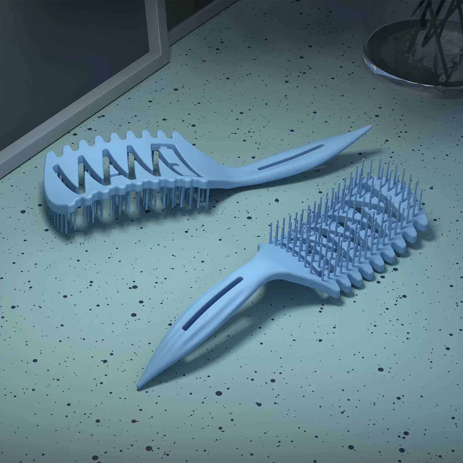 Detangling Brush Curl Styling Hollow Hair Brush WANMEI Women Curly Wet Tangled Massage Comb Barber Hairdressing Salon Tool R250526