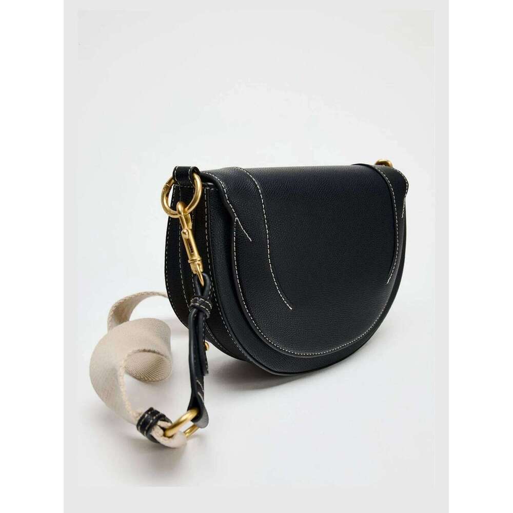 Women's Bags Designer Autumn And Winter New Women's Handbag Advanced Color Contrast Line Embellished Single Shoulder Crossbody Bag