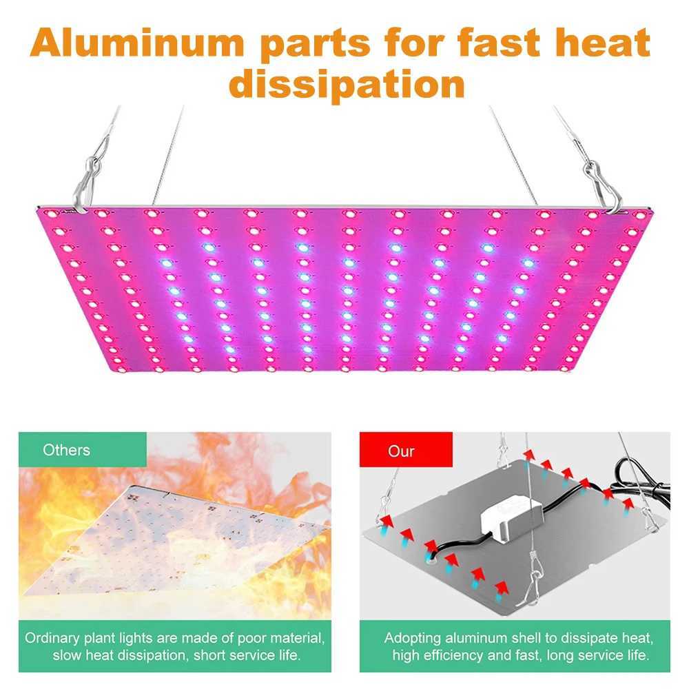 45W Full Spectrum LED Grow Light UV/IR 169 LEDs Plant Lamp Energy-Saving with Hanging Stands for Herbs/Vegetables Indoor GardenXJ250526