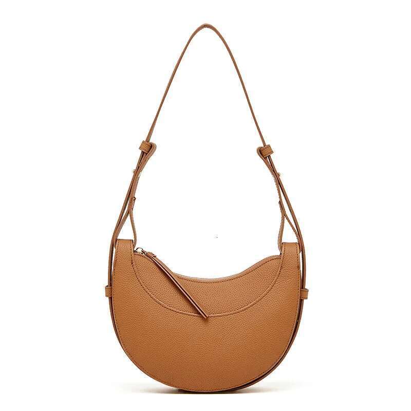 2025 New Top Layer Cowhide Crossbody Crescent Bag