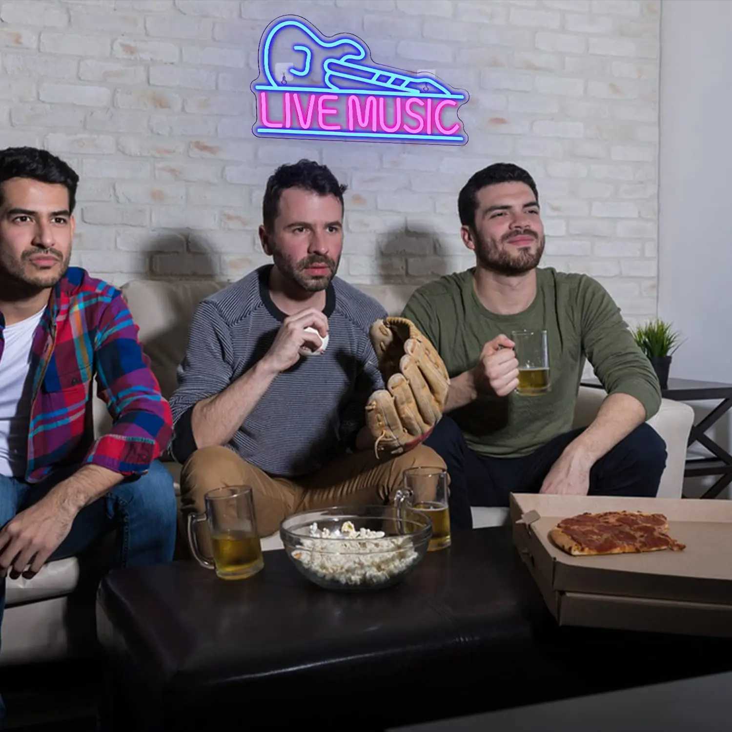 Live Music Neon Signs Rock and Roll LED Lights In Room Decoration For Home Bars Music Club KTV Party Light Up Sign W250526