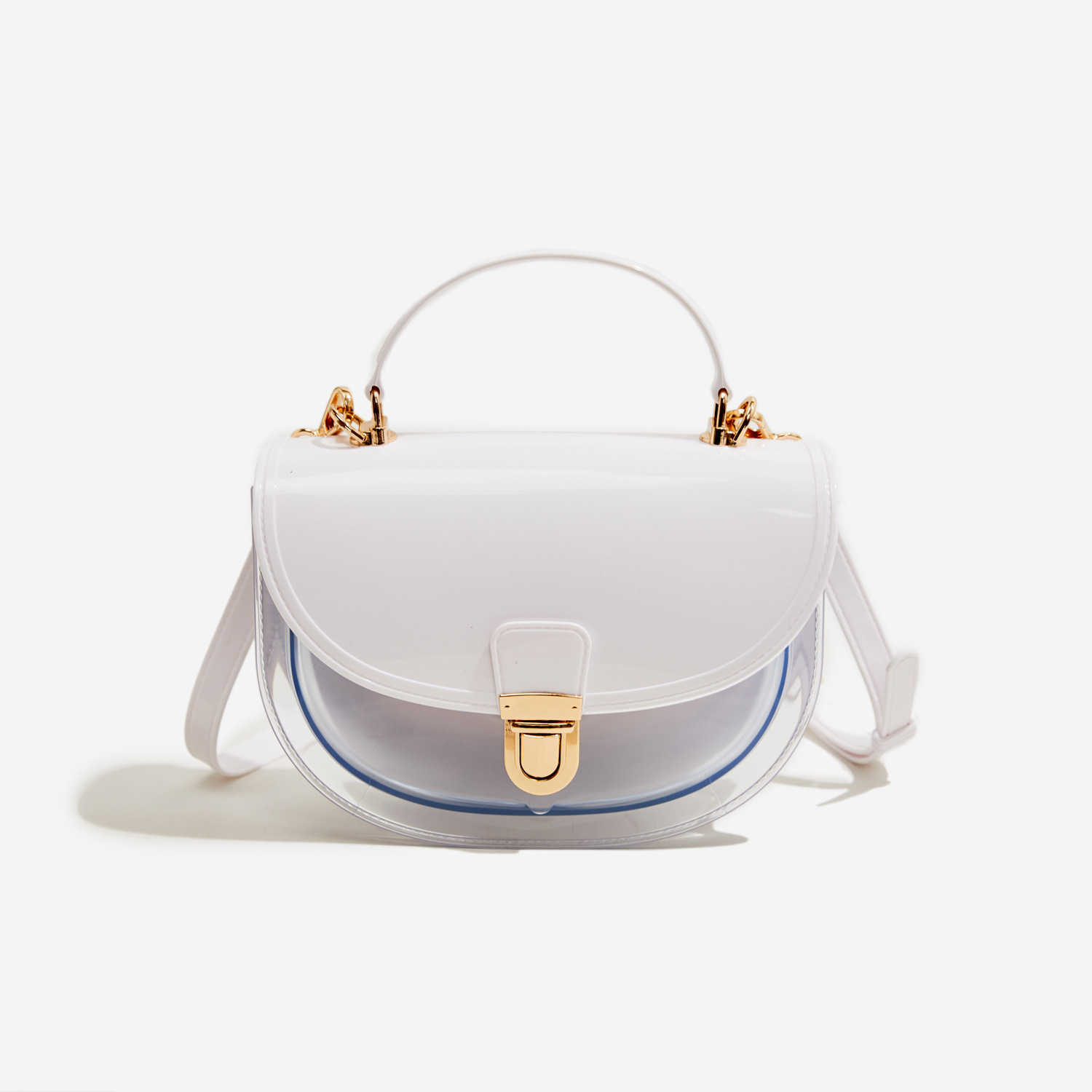 Pvc Transparent Jelly Bag Plastic Tote Bag Fashion and Versatile Crossbody Bag Resistant to Dirt and Easy to Wash