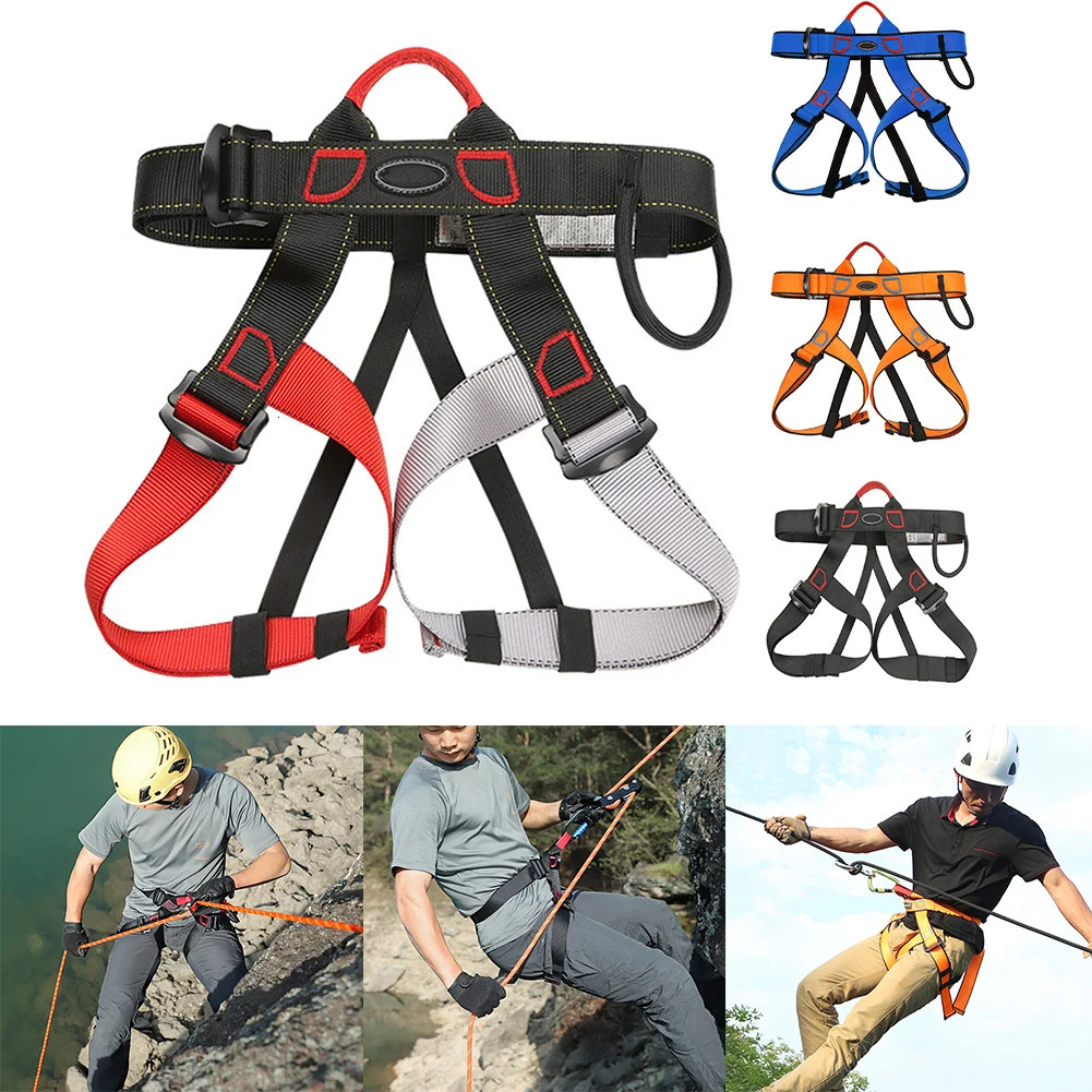 Outdoor Rock Climbing Harness Professional Sports Harnesses Waist Support Half Body Safety Belt Aerial Survival Mountain Tools 250611