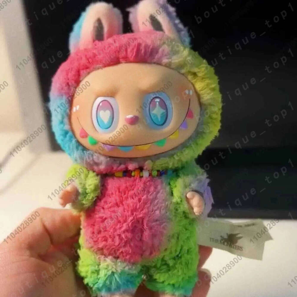 New V3 Children's Rainbow Labubu Monster Exciting aroon Series Transformation Vinyl Plush Doll Action Character Bag Charm Pendant 168