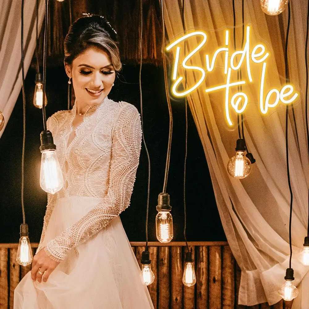 Bride To Be Neon Signs For Wall Decor Dimmable LED Lights Romantic Room Decoration For Wedding Engagement Party Art Light Up Sign W250526