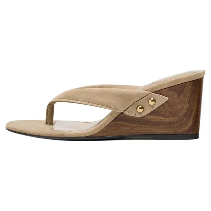 Summer Women Clip Toe Wedges Heel Slippers Comfort Outdoor Street Style Shoes Ladies Leopard Slides Flip Flop 250526