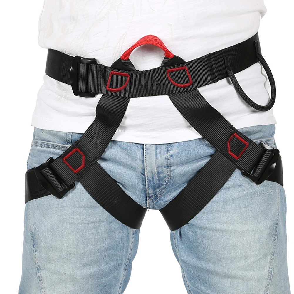 Outdoor Rock Climbing Harness Professional Sports Harnesses Waist Support Half Body Safety Belt Aerial Survival Mountain Tools 250611