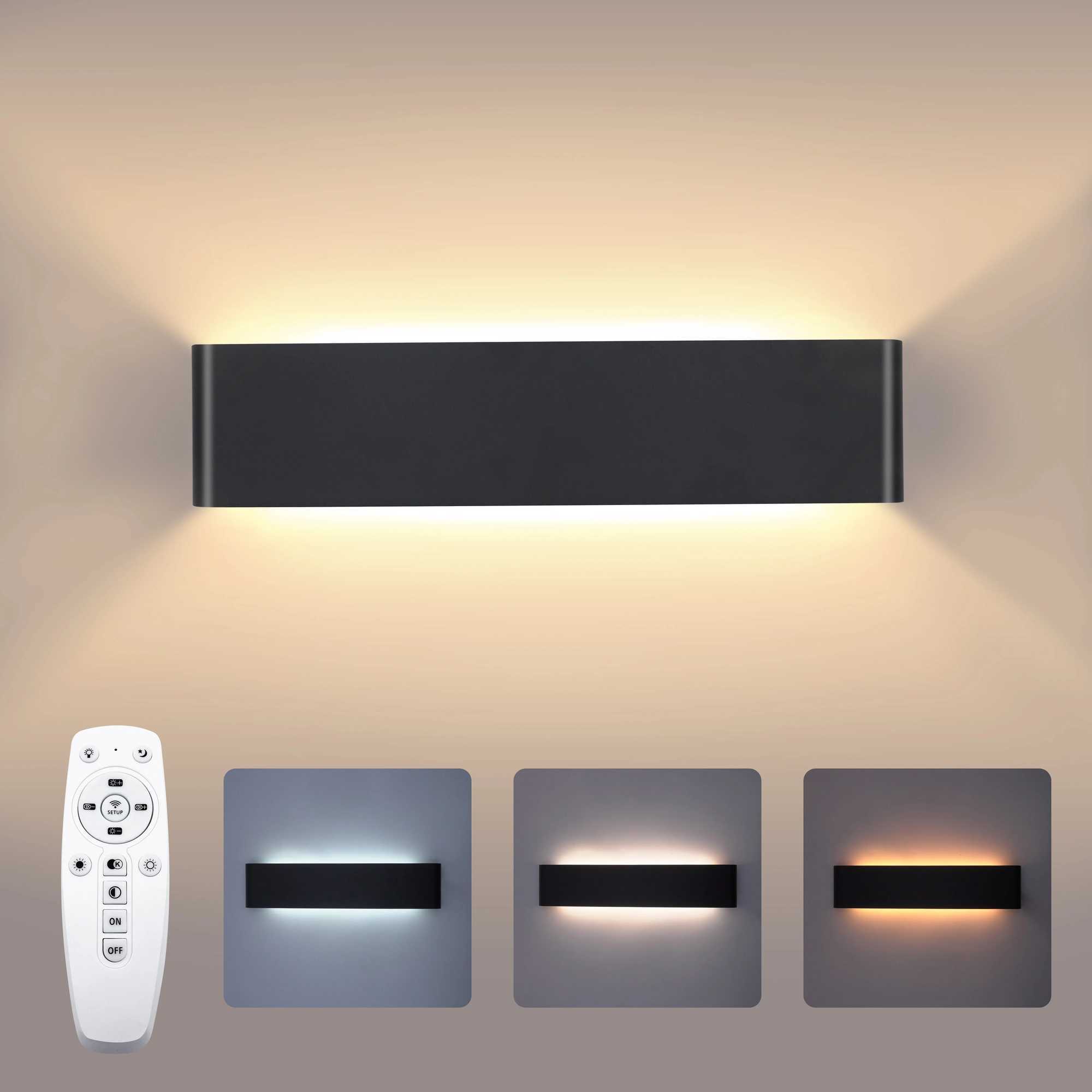 2.4G Remote Control Dimming Wall lamp LED 16W Wall Light Modern Wall Lamps Indoor Wall Lights Including LED Plate 110V-260V forXJ250526