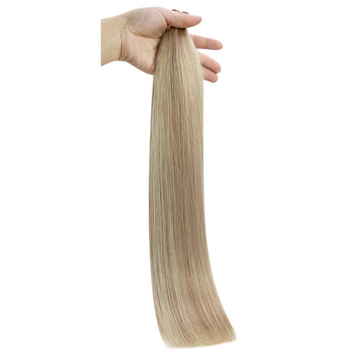Full Shine Genius Weft Hair Extensions Silky Straight Virgin Human Hair Weft Extensions Sew in Hair Extensions Hair Bundles 25G S25526