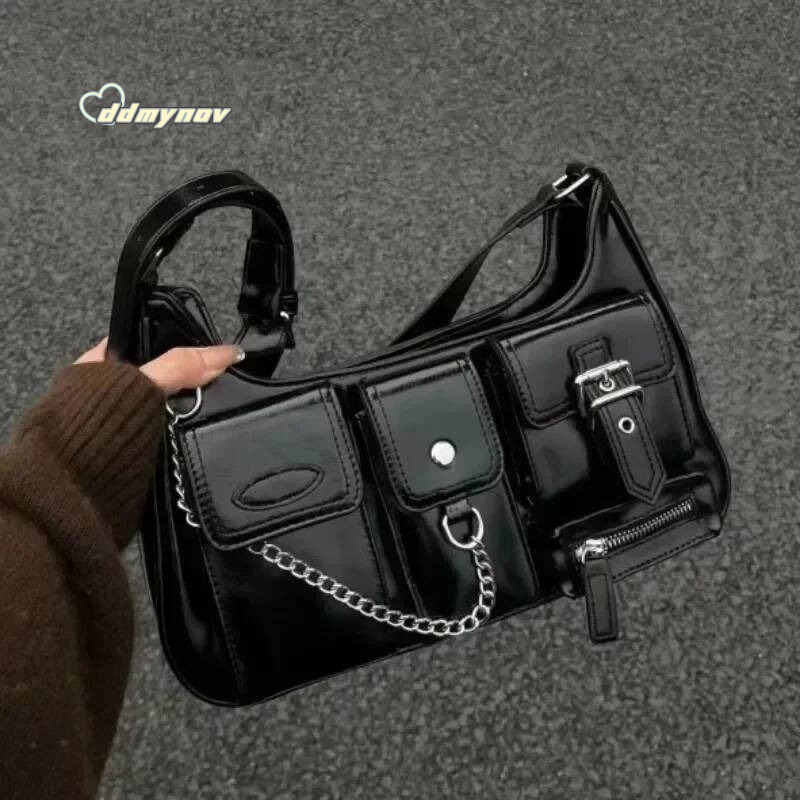 2024 Trend New Design Chains Crossbody Shoulder Haruku Richme Punk Bolso Mujer Fashion Y2k PU Individuality Ladies Bags ddmynov