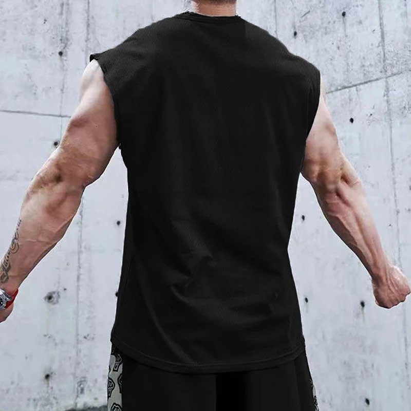 Muscleguys Gym Clothing Mesh Fitness Sleeveless Shirt Workout Tank Top Men Bodybuilding Sportswear Muscle Vests Tanktop 250526