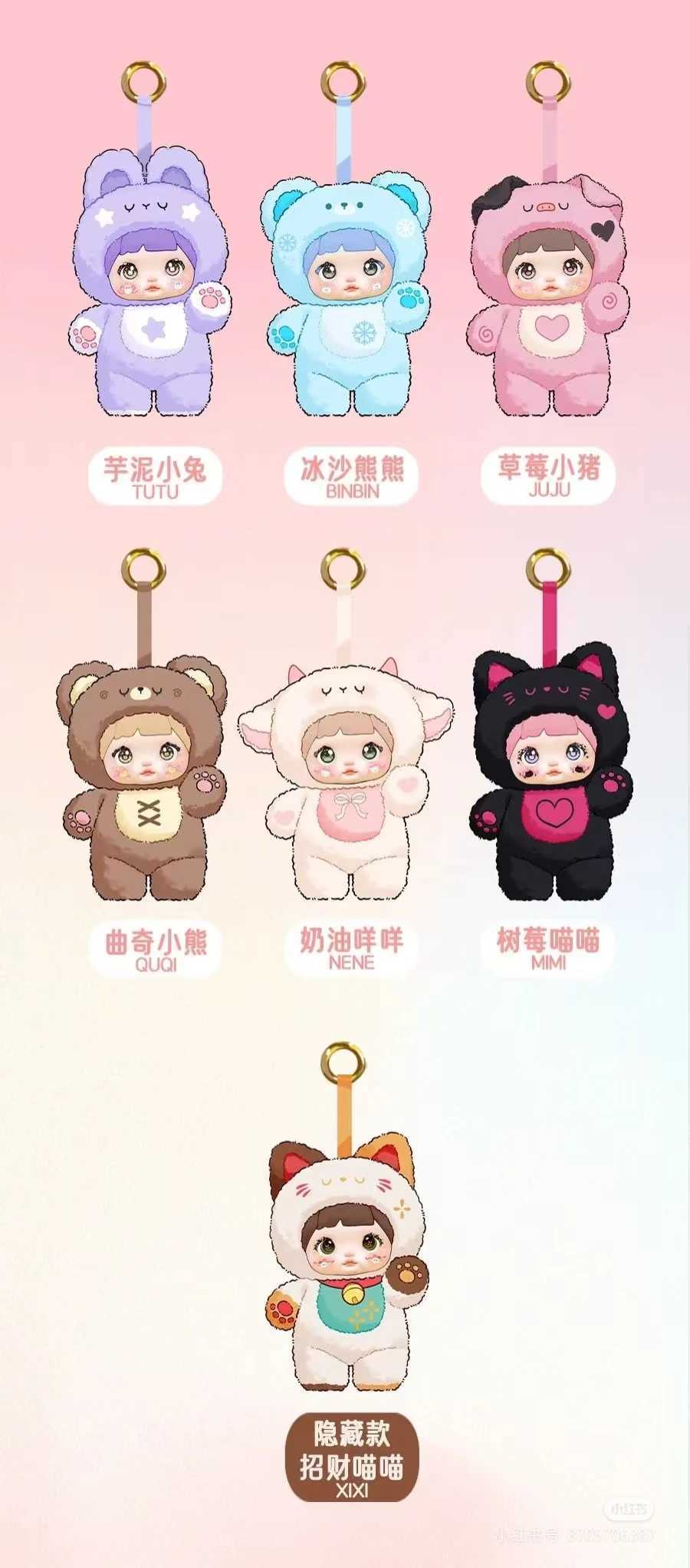 Nommi Blind Box Loveliness Never End 17cm Plush Toy Cute Girl Gifts Sweet Lovely Dolls Mystery Box Decor Anime Action FigureT250526