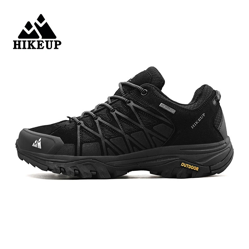 HIKEUP Arrival Mens Hiking Shoes Breathable Lace Up Trekking Male Cushioning Outdoor Climbing Tourism Sneakers for Men 250523CJ