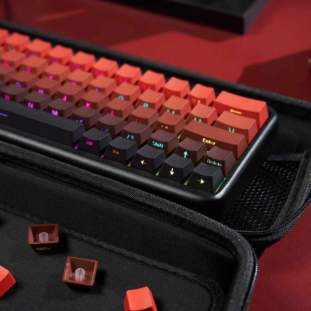 Lucky Red keyca PBT Side Printed Keyca Cherry Profile Shine Through Keyca For Mechanical Keyboard 61/64/84/87/104/108 R250526