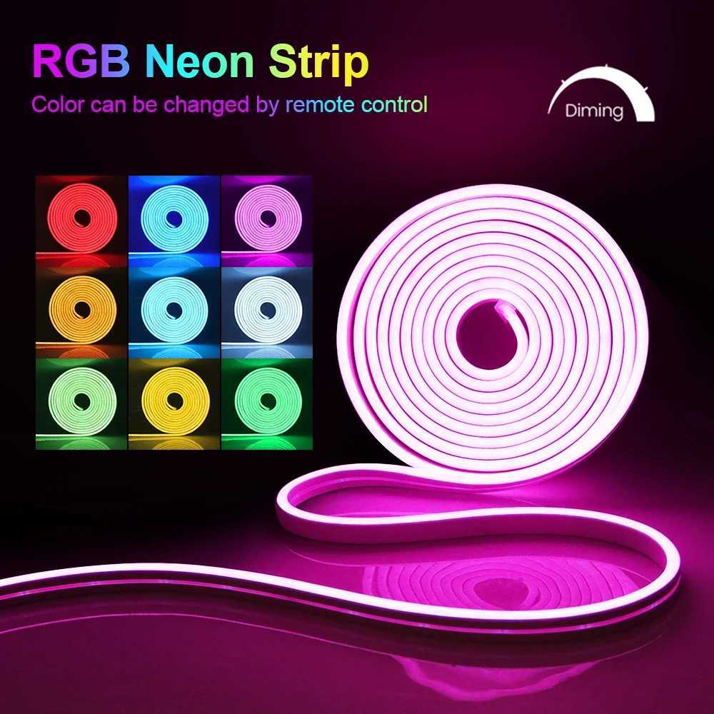 Tuya Smart Life WiFi LED Neon Light Strip 30M 24V Light Strip RGB Neon Sign Tape Work With Alexa TV Home Outdoor Decor Lighting W250526