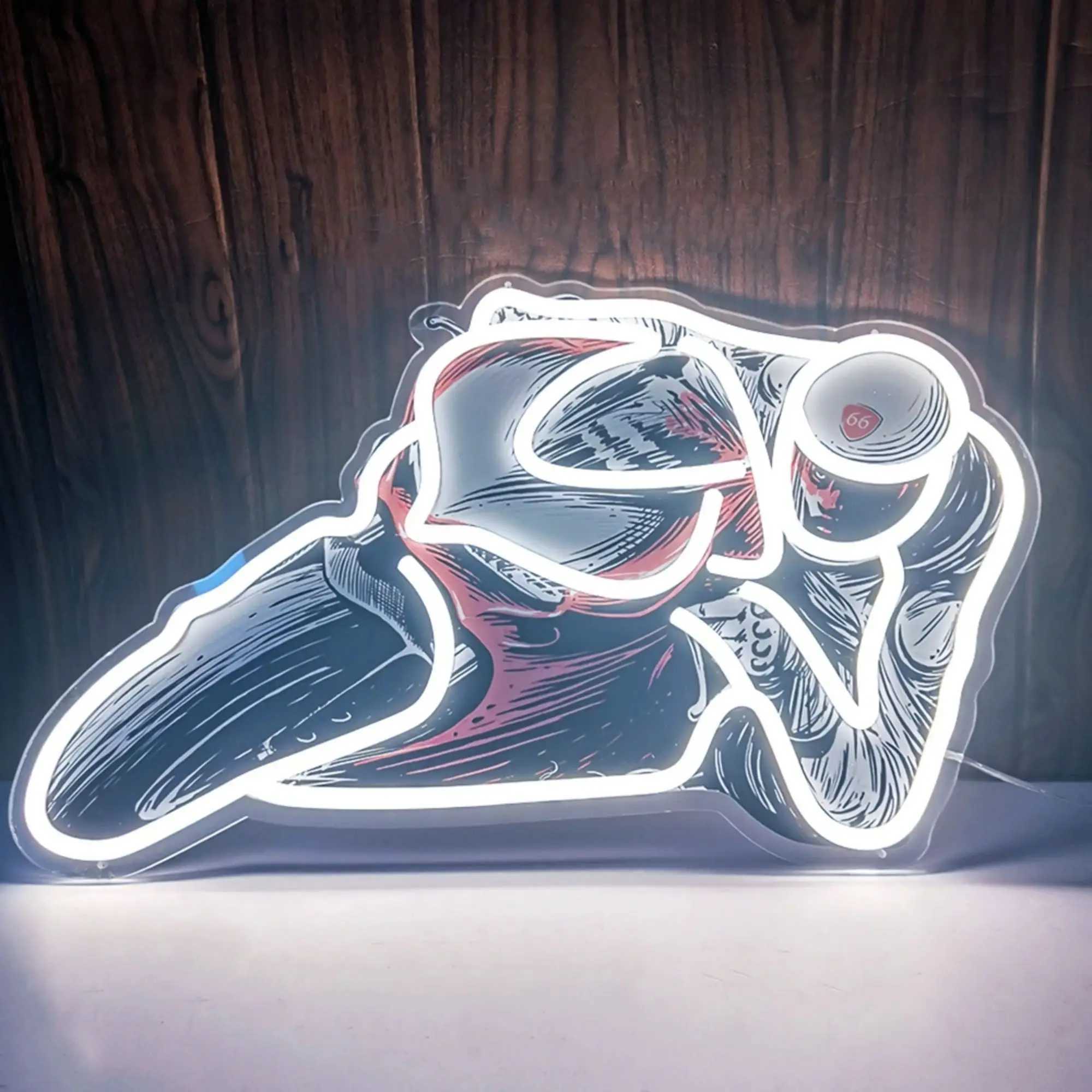 Motorcycle Race Neon Sign USB LED Neon Light Sign for Wall Decor Living Room Bedroom Man Cave Home Party Decor Gift Night Light W250526