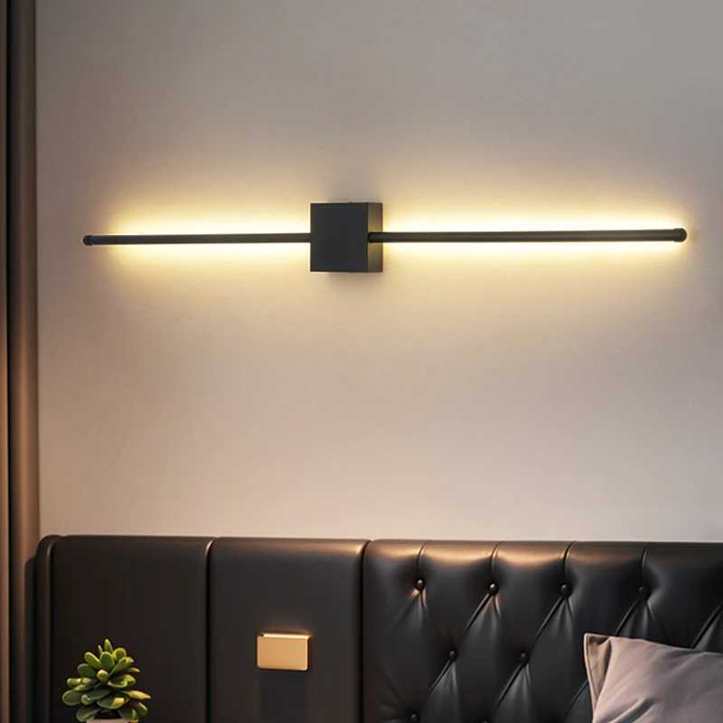 Wall Mounted Lighting Modern Minimalist Black Wall Lamp l-Shaped Aluminum Frame for Living Room Bedroom Hallway Home DecorXJ250526