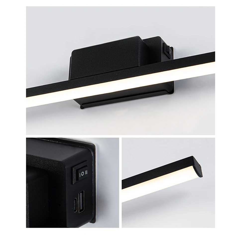 Litu LED Rechargeable Wall Lamp Mirror Lamp Magnetic Attraction With Battery USB Wall Light For Bedroom Night Lighting CorridorXJ250526