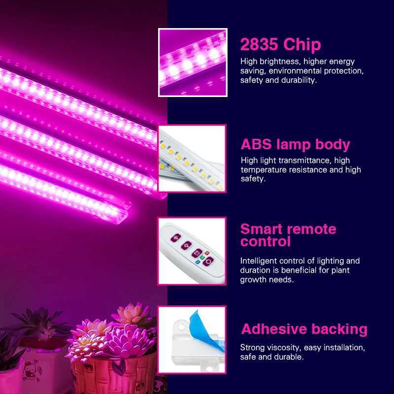 Full Spectrum Grow Light LED Growing Lamps Plant Light 30cm 5V USB Phytolamp for Plant Flower Seedlings CultivationXJ250526