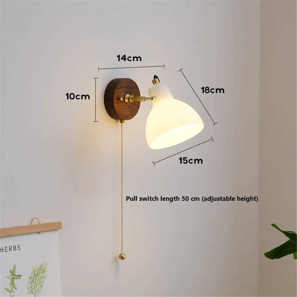 Home Decor Modern Wall Lamp Loft With Switch Glass Brass Adjustable Reading Sconce Wall Light Fixture For Bathroom Bedroom BedsideXJ250526