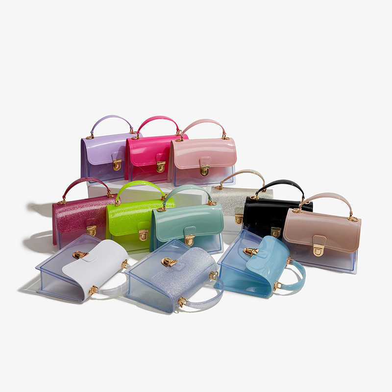 New Transparent Jelly Bag Pvc Handbag Is Fashion Versatile Dirt Resistant and Easy to Wash Summer Shoulder Bag