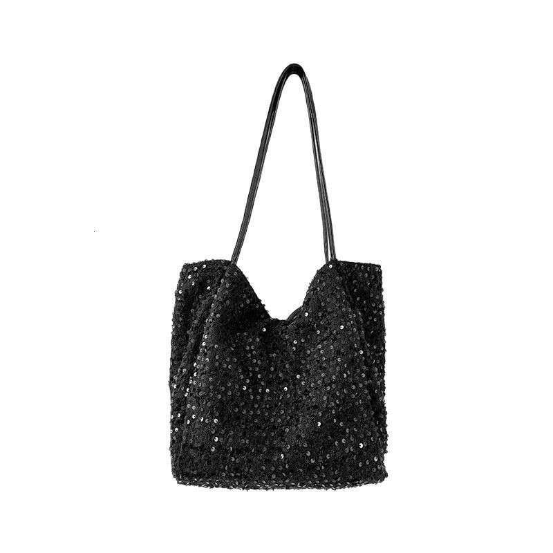 2025 New Niche Design Bling Sequin Shoulder Large Capacity Versatile Women's Fashion Tote Bag