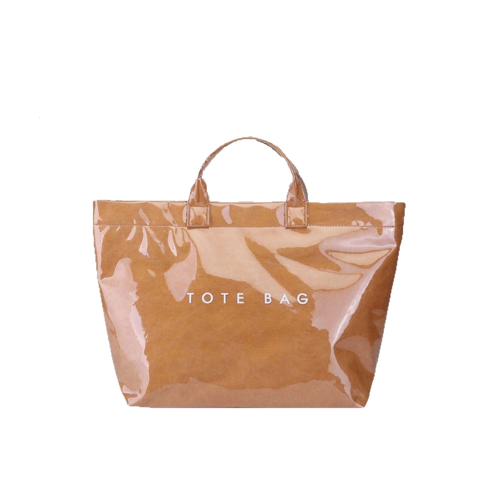 New Fashion Simple DuPont Paper Women's Genuine Leather Solid Color Casual Large Capacity Multi-functional Waterproof Tote Bag