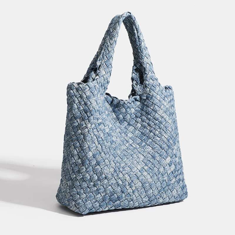 Women s handbag fashion Denim Shoulder Casual Tote Woven women shoulder bag bags