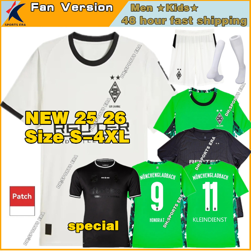 NEW 25 26 Borussia Monchengladbach soccer jerseys Gladbach KLEINDIENST PLEA HONORAT HACK THURAM ITAKURA STOGER REITZ FUKUDA men kids kits foootball shirt