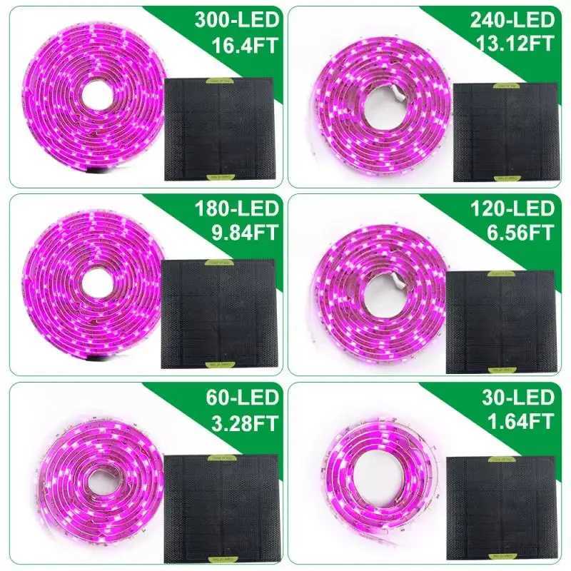 20W 2835 LED Solar Panel LED Grow Light Full Spectrum 5V Grow Light Strip Phyto Lamps For Plants Greenhouse Hydroponic GrowingXJ250526