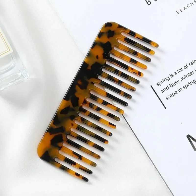 Wide Teeth Acetate Hair Combs Anti-static Massage Hair Brush Hairdressing Colorful Hairdress Salon Styling Traveling Accessories R250526