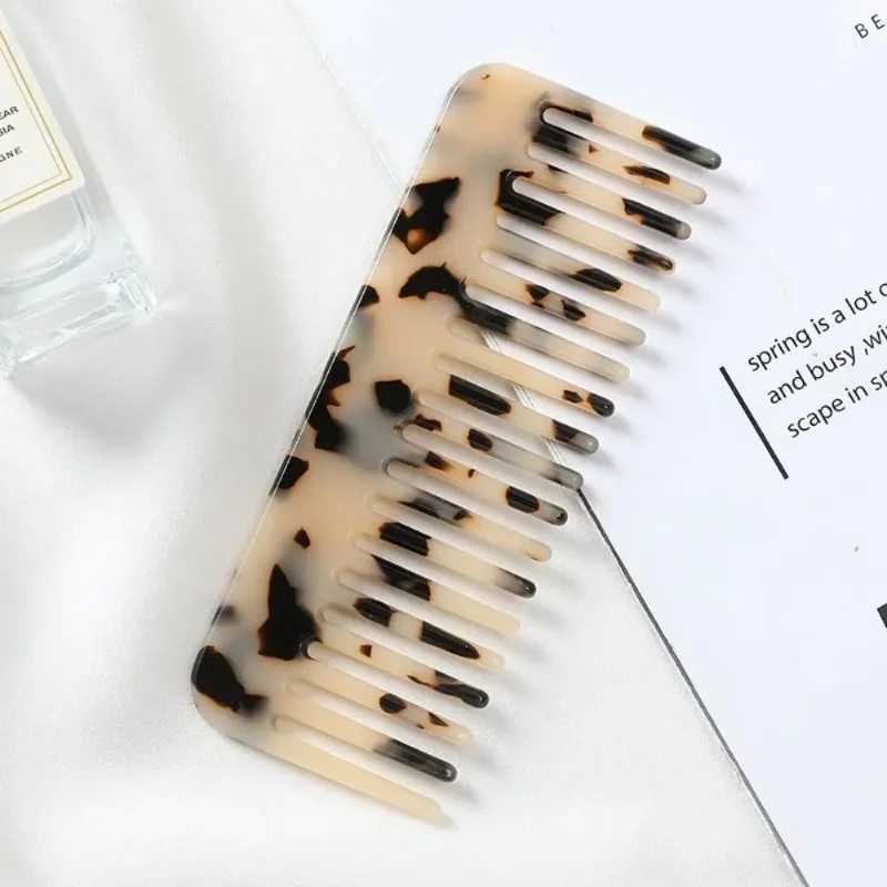 Wide Teeth Acetate Hair Combs Anti-static Massage Hair Brush Hairdressing Colorful Hairdress Salon Styling Traveling Accessories R250526