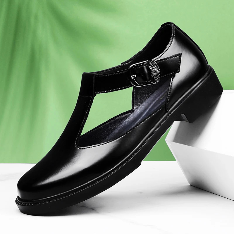 Summer Man Sandals Business Casual Shoes Men Wading Aqua Shoe Classic Leather Outdoor Beach Flats Simple Roman Sneakers 250523BJ - view 4