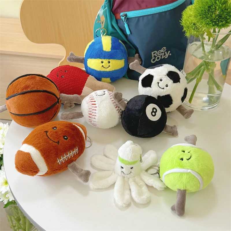 Kawaii Pet PlushToy s Sports Themed Keychains For Cat Dogs Men Girl Puppy Kitty Gift Ins-Trendy Adorable Chew Cute XJ250524